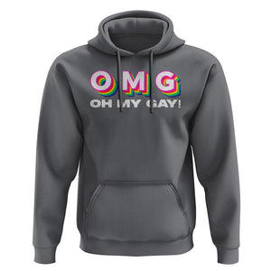 Funny LGBT Pride Hoodie OMG Oh My Gay TS09 Charcoal Print Your Wear