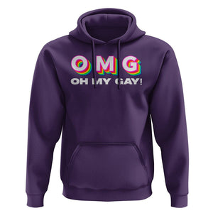 Funny LGBT Pride Hoodie OMG Oh My Gay TS09 Purple Print Your Wear