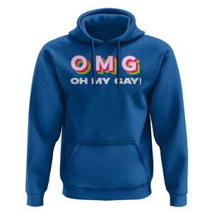 Funny LGBT Pride Hoodie OMG Oh My Gay TS09 Royal Blue Print Your Wear