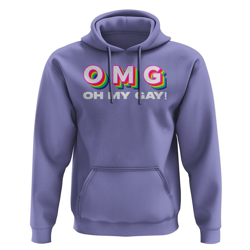 Funny LGBT Pride Hoodie OMG Oh My Gay TS09 Violet Print Your Wear