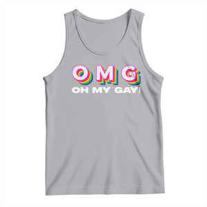 Funny LGBT Pride Tank Top OMG Oh My Gay TS09 Athletic Heather Print Your Wear