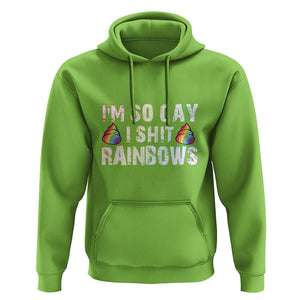 Funny LGBT Pride Hoodie I So Gay I Shit Rainbow TS09 Lime Print Your Wear
