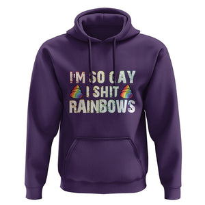 Funny LGBT Pride Hoodie I So Gay I Shit Rainbow TS09 Purple Print Your Wear