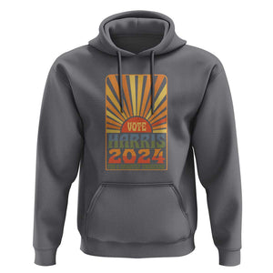 Vote Harris 2024 Hoodie Kamala For A Brighter Tomorrow Retro Boho Aesthetic TS09 Charcoal Print Your Wear