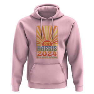 Vote Harris 2024 Hoodie Kamala For A Brighter Tomorrow Retro Boho Aesthetic TS09 Light Pink Print Your Wear