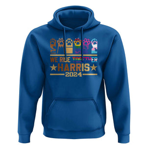 Harris Supporter Hoodie Kamala We Rise Together Cat Ladies LGBTQ Rainbow TS09 Royal Blue Print Your Wear