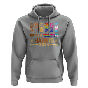 Harris Supporter Hoodie Kamala We Rise Together Cat Ladies LGBTQ Rainbow TS09 Sport Gray Print Your Wear