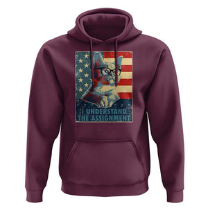 Harris Supporter Hoodie I Understand The Assignment Kamala Childless Cat Ladies TS09 Maroon Print Your Wear
