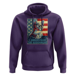 Harris Supporter Hoodie I Understand The Assignment Kamala Childless Cat Ladies TS09 Purple Print Your Wear
