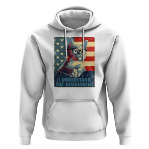 Harris Supporter Hoodie I Understand The Assignment Kamala Childless Cat Ladies TS09 White Print Your Wear