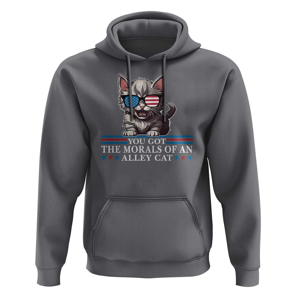 US President Election Debate 2024 Hoodie Morals Of An Alley Cat TS09 Charcoal Print Your Wear