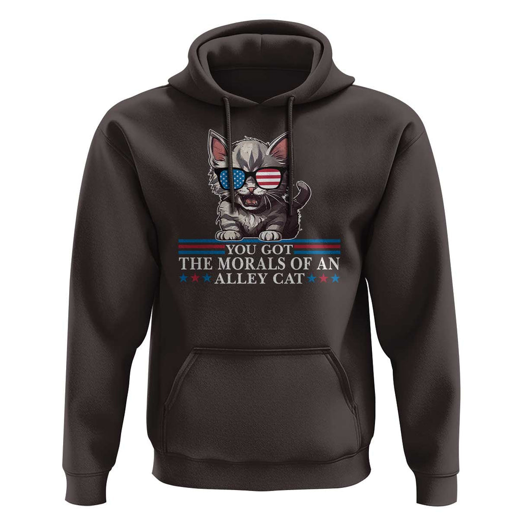 US President Election Debate 2024 Hoodie Morals Of An Alley Cat TS09 Dark Chocolate Print Your Wear