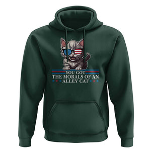 US President Election Debate 2024 Hoodie Morals Of An Alley Cat TS09 Dark Forest Green Print Your Wear