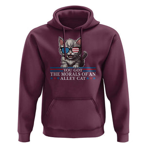 US President Election Debate 2024 Hoodie Morals Of An Alley Cat TS09 Maroon Print Your Wear