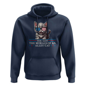 US President Election Debate 2024 Hoodie Morals Of An Alley Cat TS09 Navy Print Your Wear