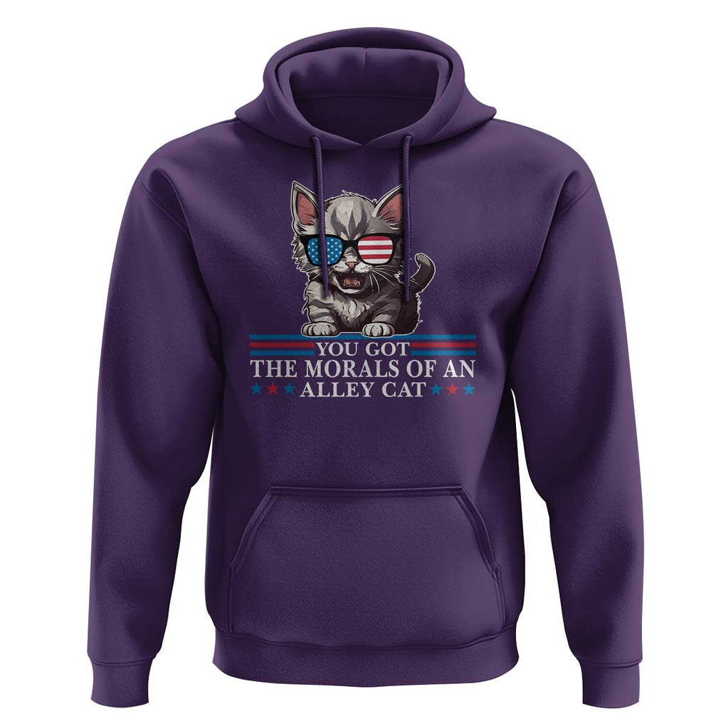 US President Election Debate 2024 Hoodie Morals Of An Alley Cat TS09 Purple Print Your Wear