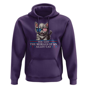 US President Election Debate 2024 Hoodie Morals Of An Alley Cat TS09 Purple Print Your Wear