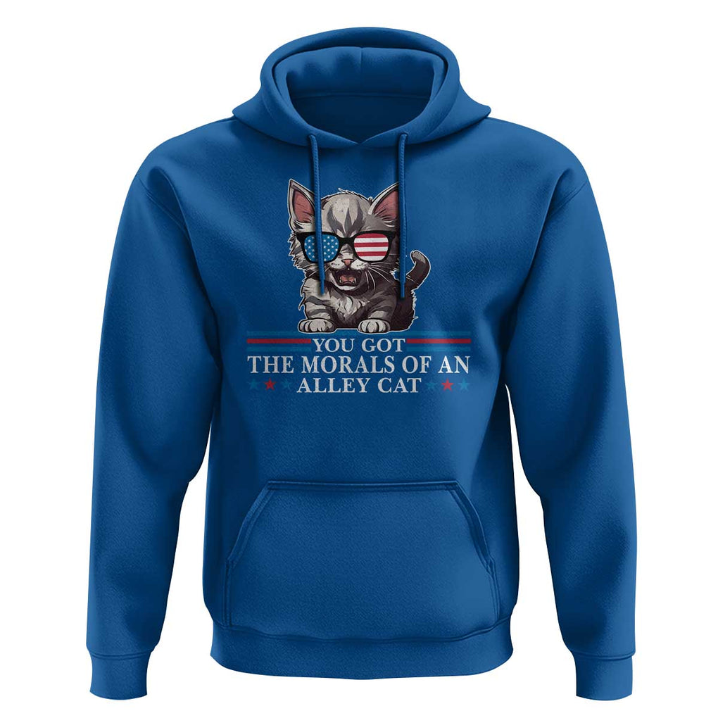 US President Election Debate 2024 Hoodie Morals Of An Alley Cat TS09 Royal Blue Print Your Wear