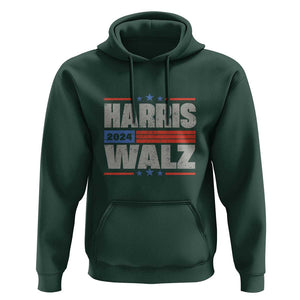 Harris Waltz 2024 Hoodie Kamala Support US President Election TS09 Dark Forest Green Print Your Wear