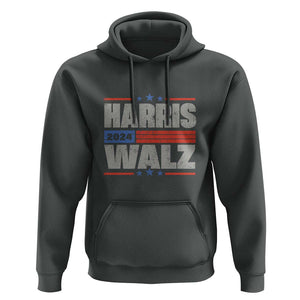 Harris Waltz 2024 Hoodie Kamala Support US President Election TS09 Dark Heather Print Your Wear