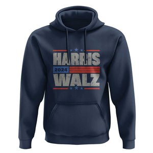 Harris Waltz 2024 Hoodie Kamala Support US President Election TS09 Navy Print Your Wear