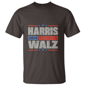 Harris Waltz 2024 T Shirt Kamala Support US President Election TS09 Dark Chocolate Print Your Wear