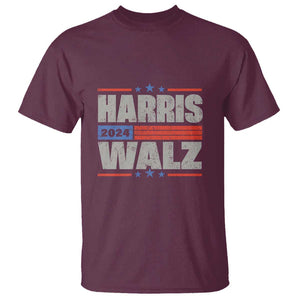 Harris Waltz 2024 T Shirt Kamala Support US President Election TS09 Maroon Print Your Wear