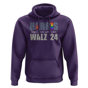 Harris Walz 2024 Hoodie Together We Can LGBTQ Rights TS09 Purple Print Your Wear