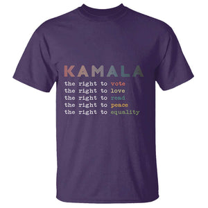 Harris Supporter T Shirt The Right To Vote Love Read Peace Equality Kamala LGBT Support TS09 Purple Print Your Wear
