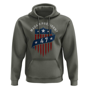 Harris Supporter Hoodie Madam President 47 Kamala 2024 TS09 Military Green Print Your Wear