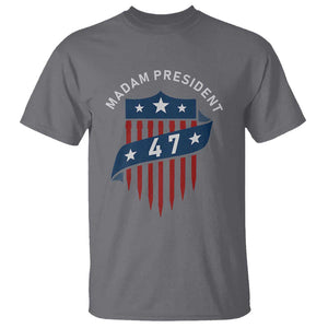 Harris Supporter T Shirt Madam President 47 Kamala 2024 TS09 Charcoal Print Your Wear