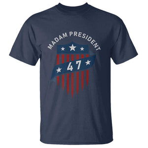 Harris Supporter T Shirt Madam President 47 Kamala 2024 TS09 Navy Print Your Wear