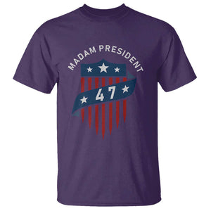 Harris Supporter T Shirt Madam President 47 Kamala 2024 TS09 Purple Print Your Wear