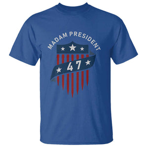 Harris Supporter T Shirt Madam President 47 Kamala 2024 TS09 Royal Blue Print Your Wear
