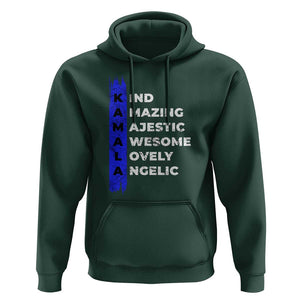 Harris Supporter Hoodie Kamala 2024 Kind Amazing Majestic Vote For Blue TS09 Dark Forest Green Print Your Wear