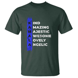Harris Supporter T Shirt Kamala 2024 Kind Amazing Majestic Vote For Blue TS09 Dark Forest Green Print Your Wear