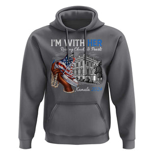 I'm With Her Kamala 2024 Hoodie Rocking Chucks And Pearls Harris Supporter TS09 Charcoal Print Your Wear