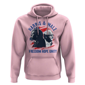 Harris Walz 2024 Hoodie Freedom Hope Unity Kamala Suppoerter TS09 Light Pink Print Your Wear