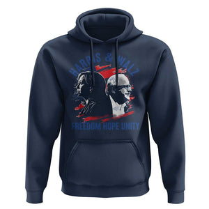 Harris Walz 2024 Hoodie Freedom Hope Unity Kamala Suppoerter TS09 Navy Print Your Wear