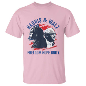 Harris Walz 2024 T Shirt Freedom Hope Unity Kamala Suppoerter TS09 Light Pink Print Your Wear