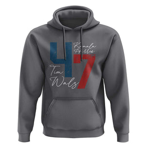 Harris Walz 2024 Hoodie Kamala Support America President 47 TS09 Charcoal Print Your Wear