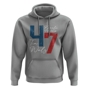 Harris Walz 2024 Hoodie Kamala Support America President 47 TS09 Sport Gray Print Your Wear