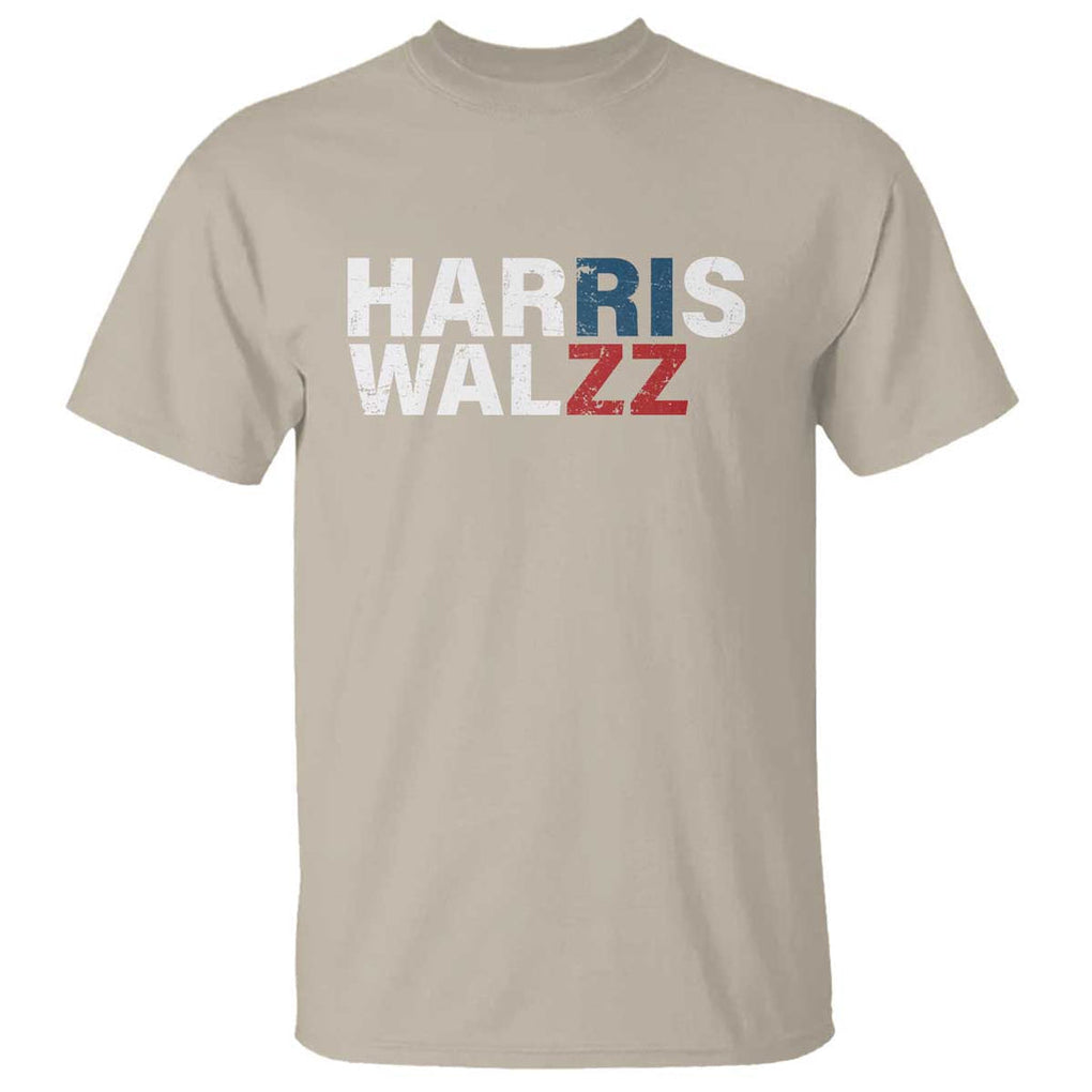 Funny Rizz Harris Walz T Shirt Kamala Support US President Election 2024 TS09 Sand Print Your Wear