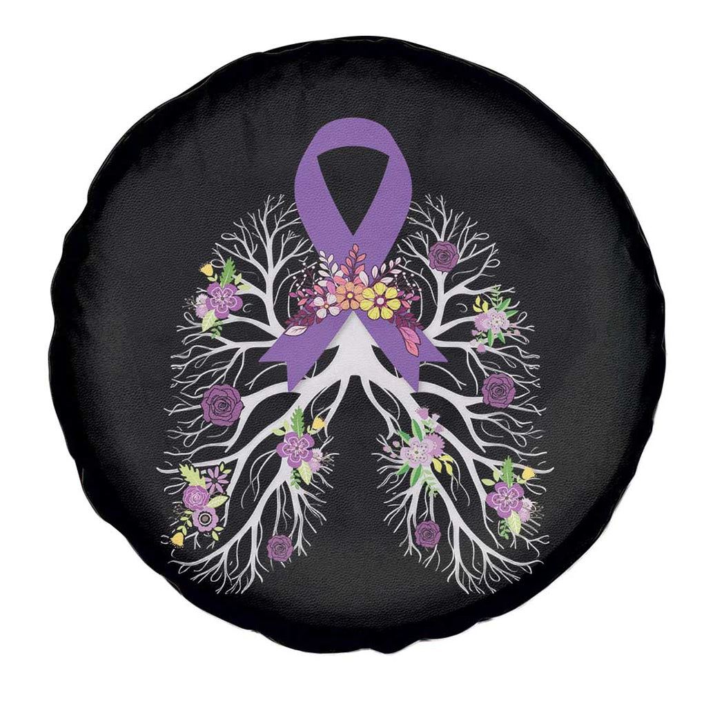 Just Breathe Purple Ribbon CF Cystic Fibrosis Awareness Spare Tire Cover TS09 Print Your Wear