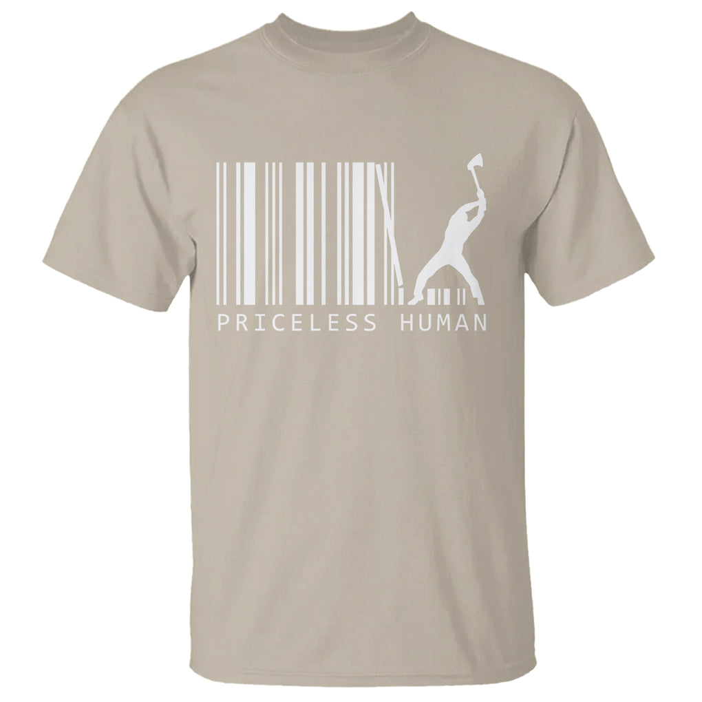 Priceless Human Funny Barcode T Shirt TS09 Sand Printyourwear