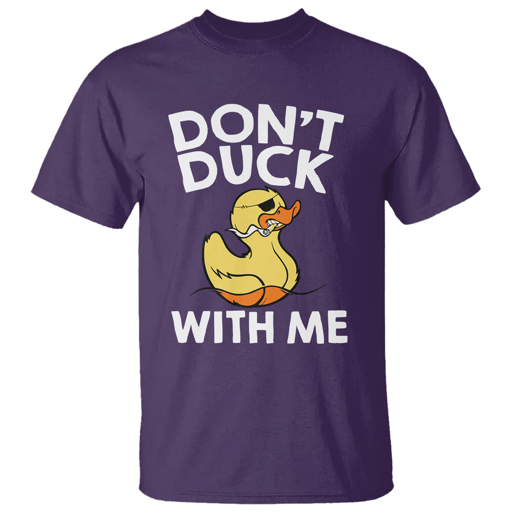 Don't Duck With Me Funny Rubber Ducks T Shirt TS09 Purple Printyourwear
