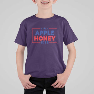 Rosh Hashanah Jewish T Shirt For Kid Apple Honey 5785 New Year Holiday 2024 TS09 Purple Print Your Wear