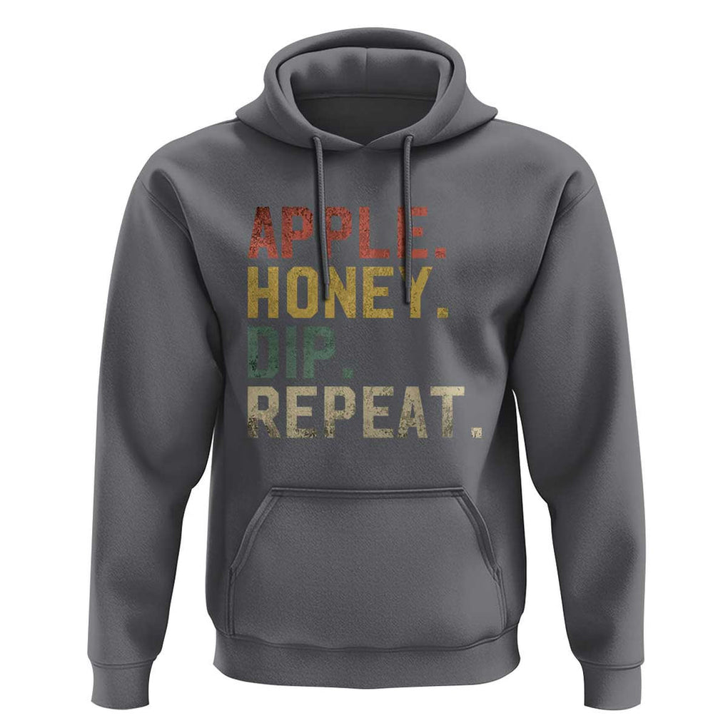 Rosh Hashanah Jewish Hoodie Apple Honey Dip Repeat TS09 Charcoal Print Your Wear