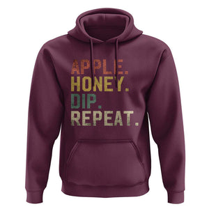 Rosh Hashanah Jewish Hoodie Apple Honey Dip Repeat TS09 Maroon Print Your Wear
