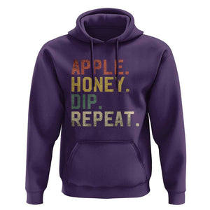 Rosh Hashanah Jewish Hoodie Apple Honey Dip Repeat TS09 Purple Print Your Wear